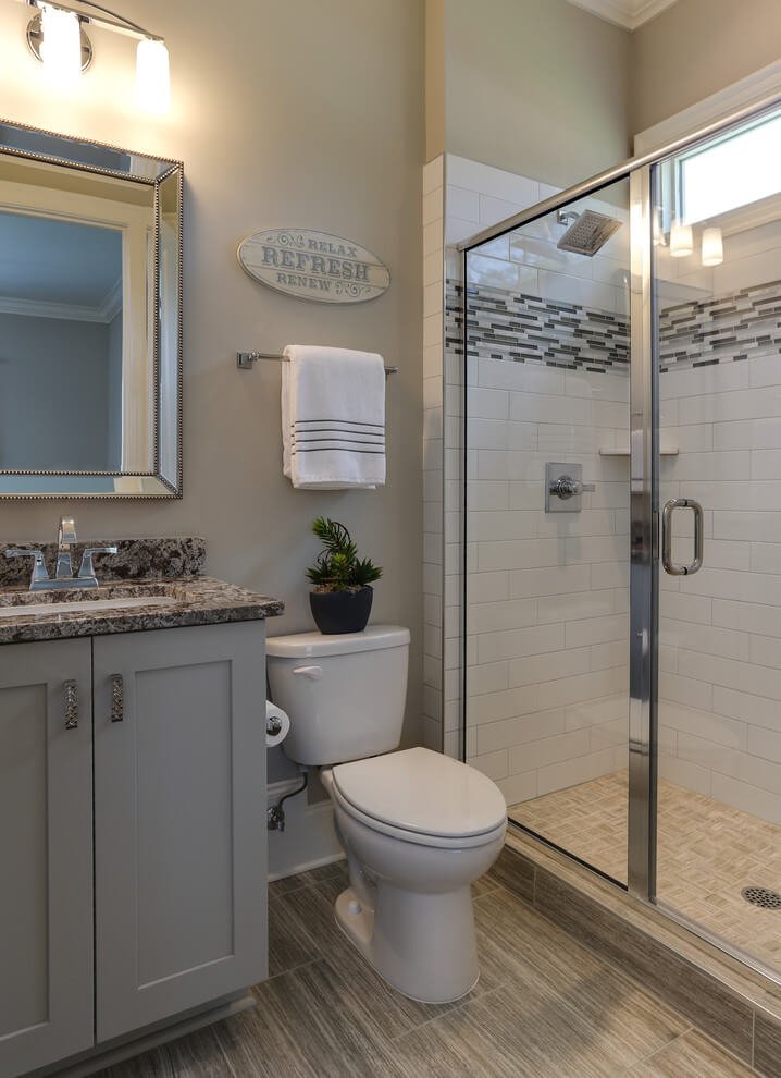 Beautiful completed bathroom renovation in Miramar home - Before and after bathroom transformation
